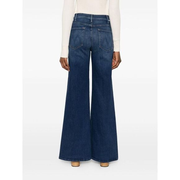 MOTHER Wide Leg Cropped Jeans Women BLUE Pants - Picture 3 of 5